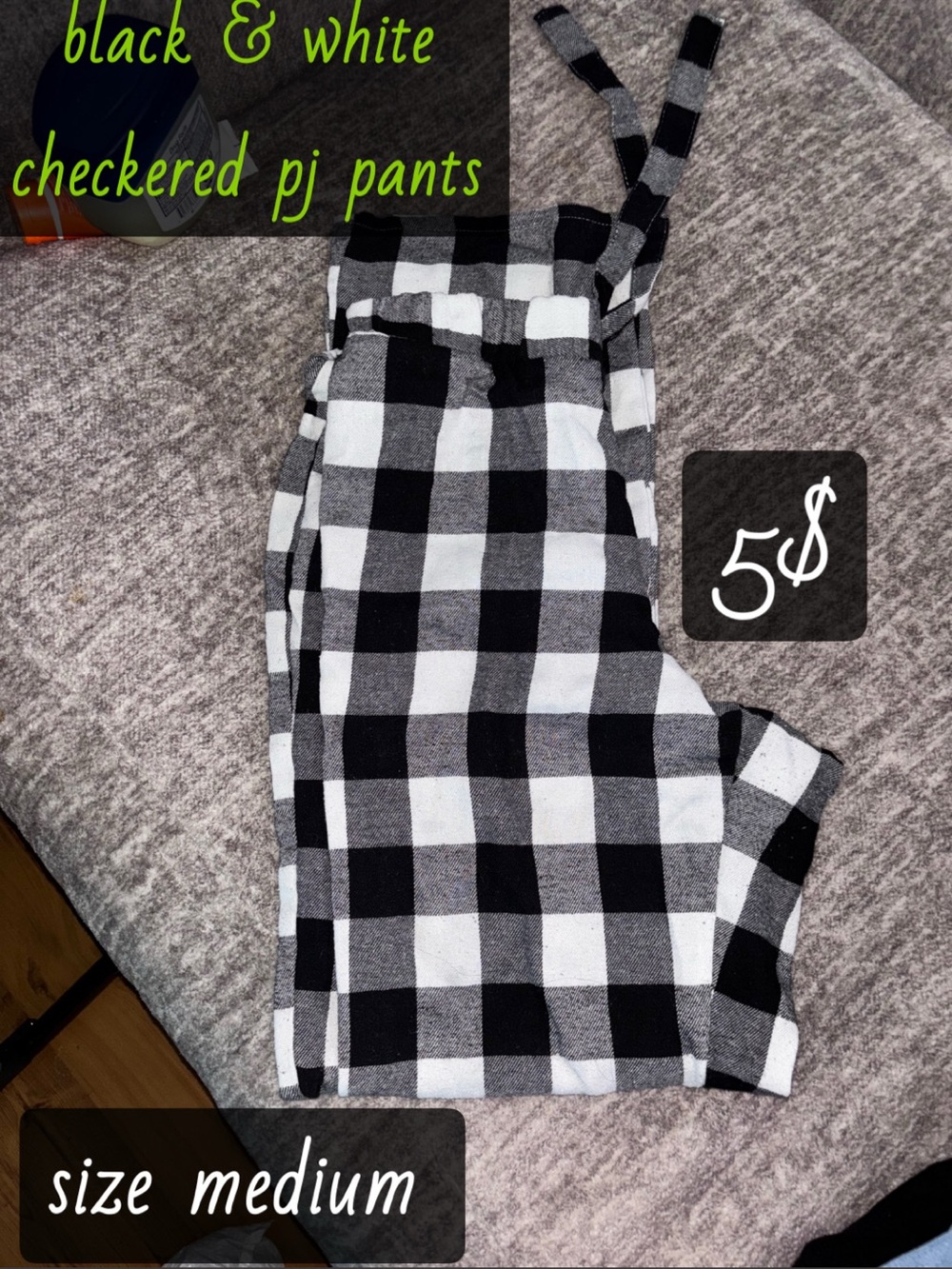 Black & White Checkered Women’s Pajama Pants